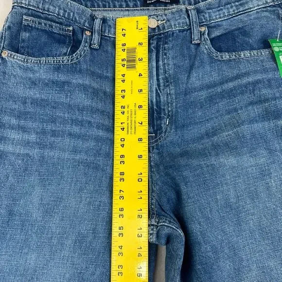 GAP Jeans Women Plus 16 33R High Rise Wide Leg Dark Wash Fade Contemporary - Picture 7 of 10